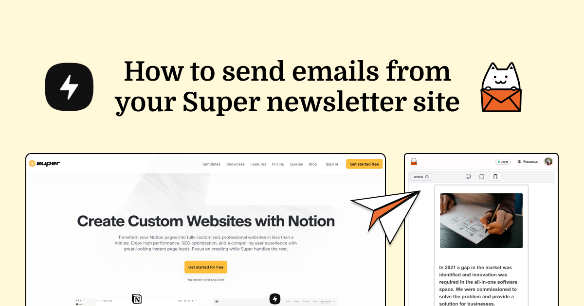 How to send emails from your Super newsletter website